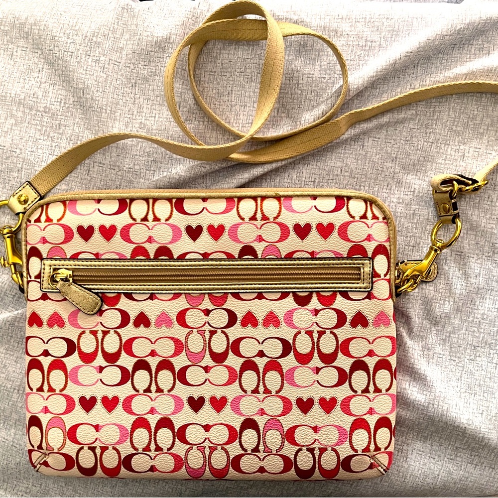 *Vintage* *Y2k* Pebble Leather Coach iPad/Nintendo Switch case/carry strap